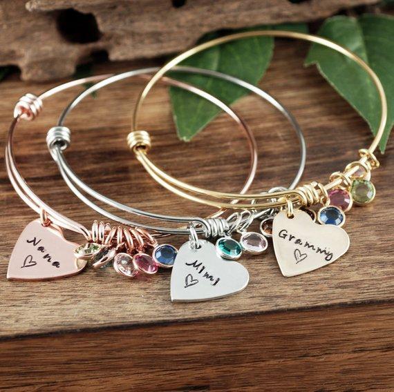 Heart Pendant Birthstone Bracelet - Godfullness