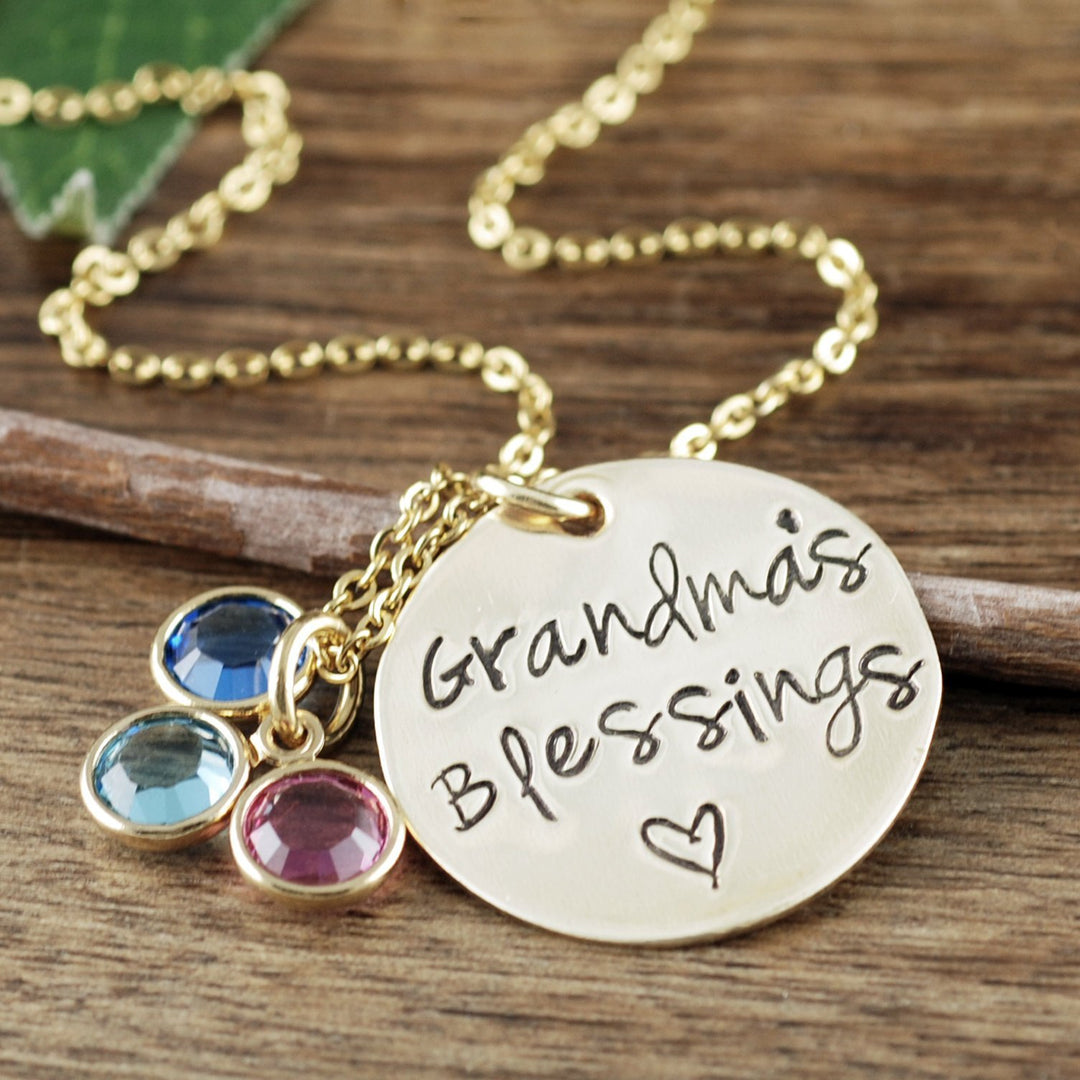 Grandma's Blessings Necklace with Birthstones - Godfullness