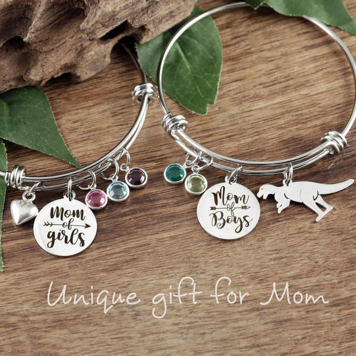 Mom of Boys/Girls Birthstone Bracelet - Godfullness