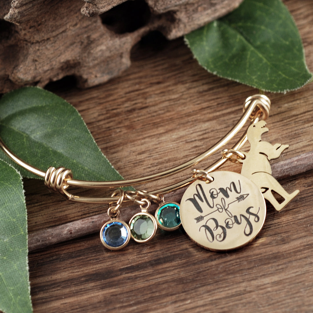 Mom of Boys/Girls Birthstone Bracelet - Godfullness