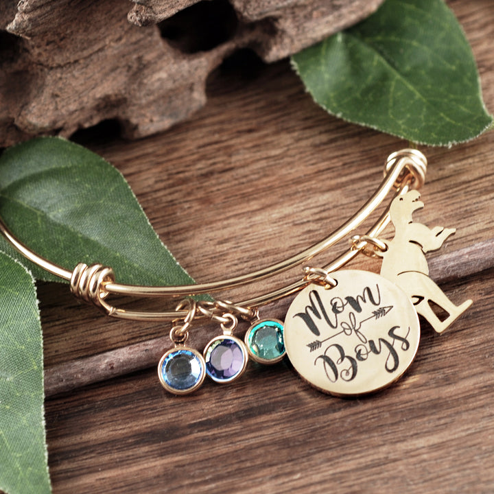 Mom of Boys/Girls Birthstone Bracelet - Godfullness