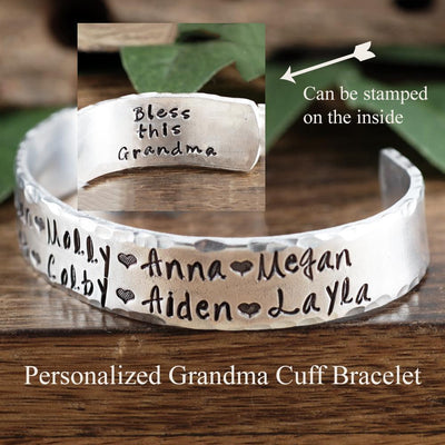 Personalized Grandma's Cuff Bracelet - Godfullness