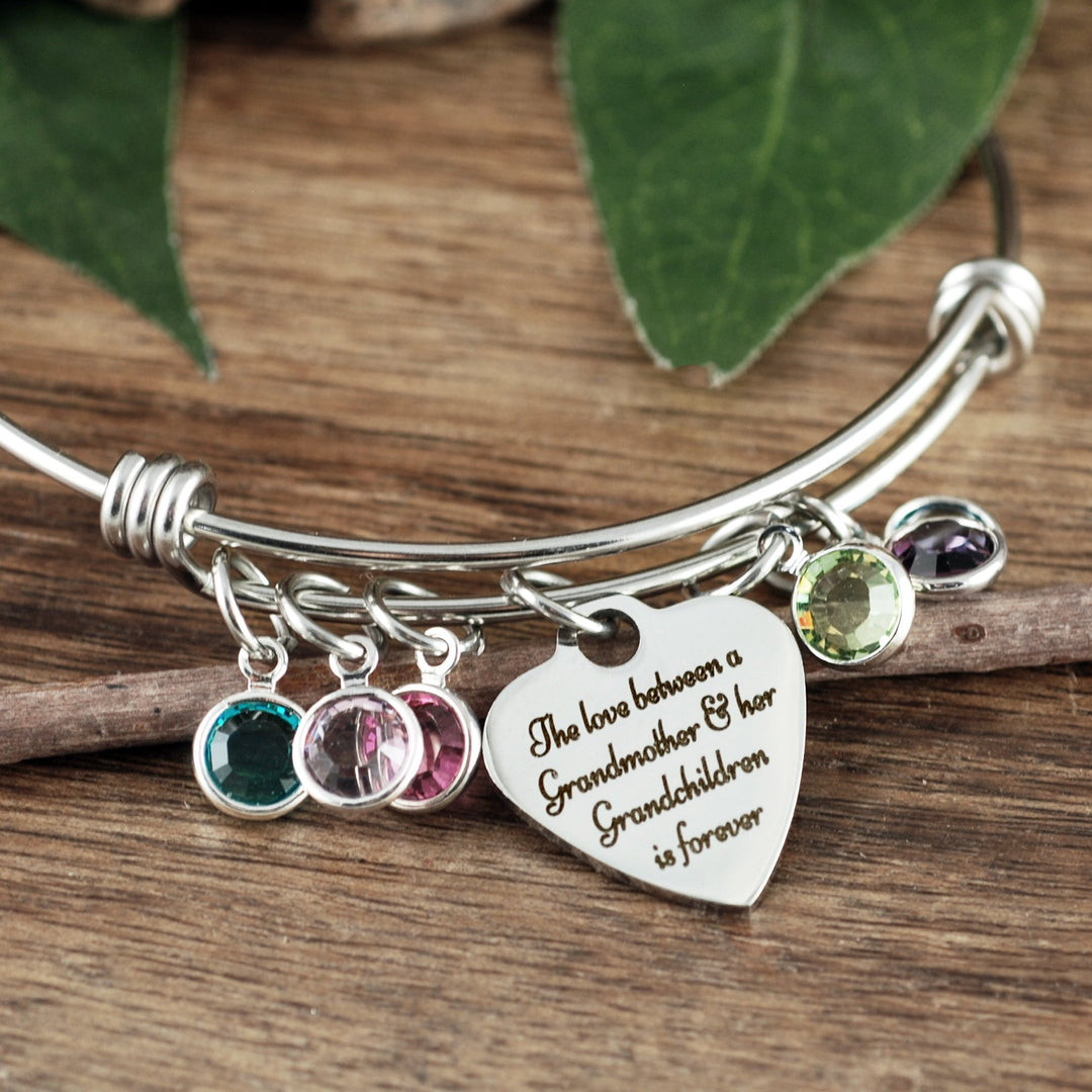 Stainless Steel Grandmother Birthstone Bracelet - Godfullness