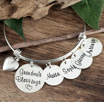 Grandma's Blessings Bracelet w/ Name Tags - Godfullness
