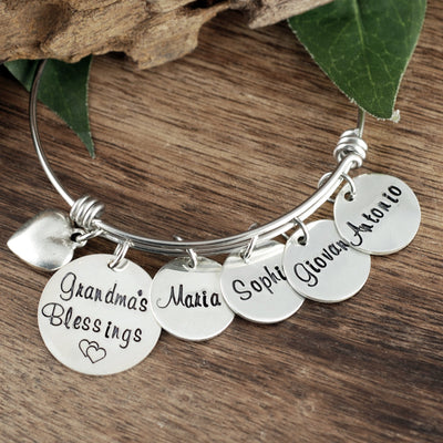 Grandma's Blessings Bracelet w/ Name Tags - Godfullness
