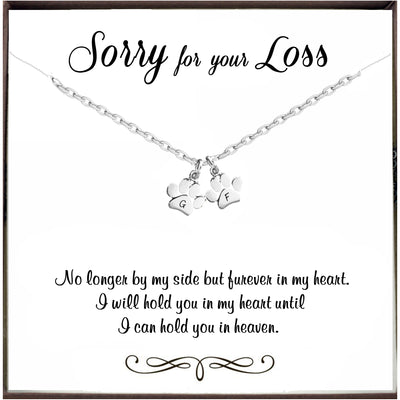 Personalized Pet Loss Necklace with Dog Paw - Godfullness