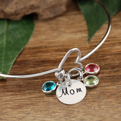 Birthstone Heart Bracelet for Mom or Grandma - Godfullness