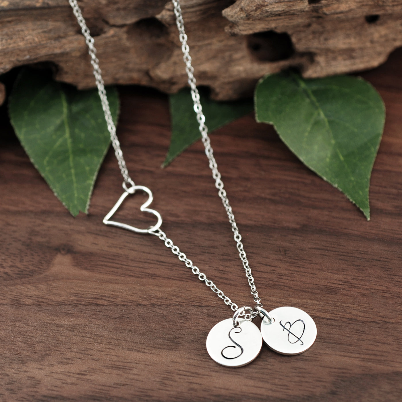 Sideways Heart Rainbow CZ Necklace in Sterling Silver - The Jewelry Vine