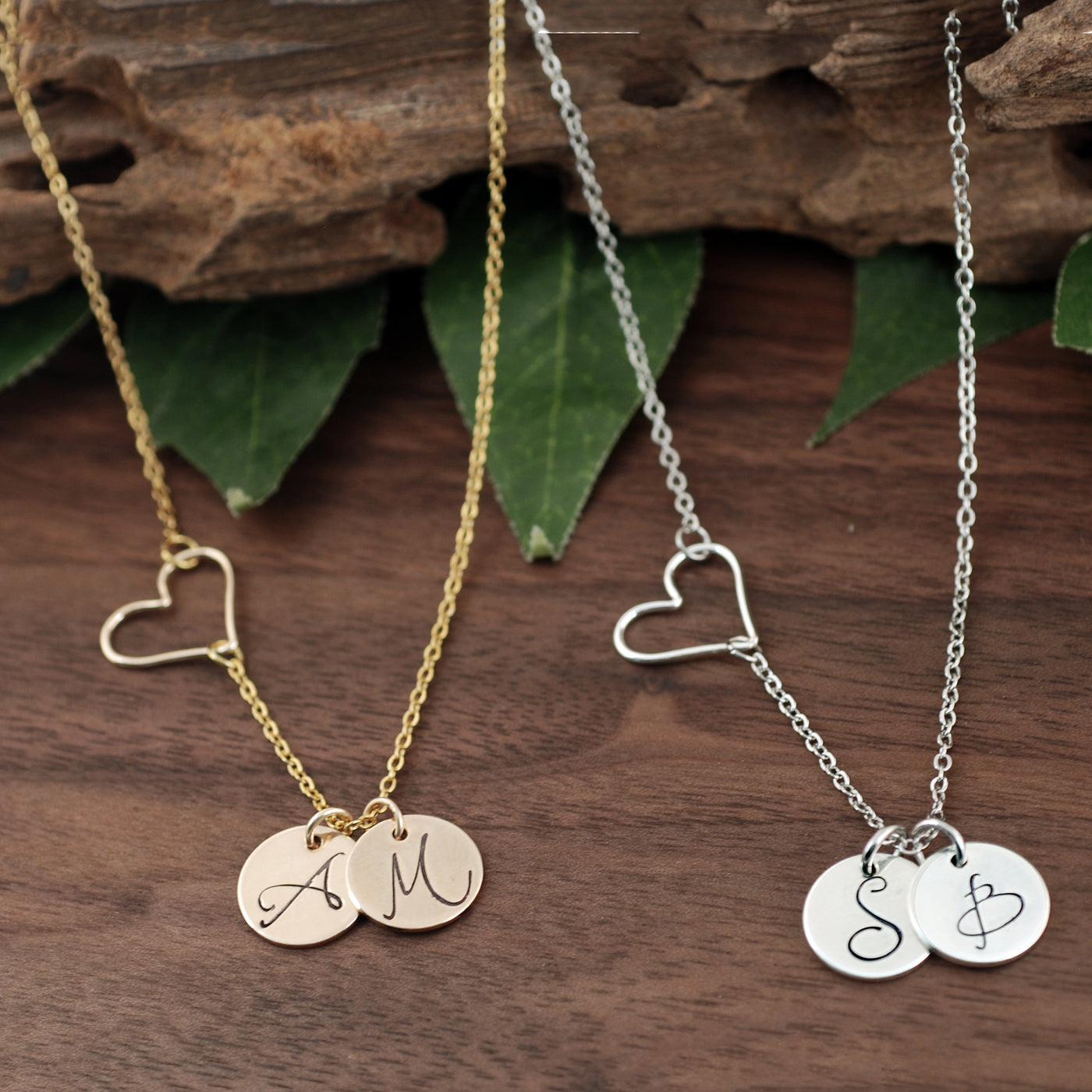 Personalized Sideways Heart Initial Necklace - Godfullness