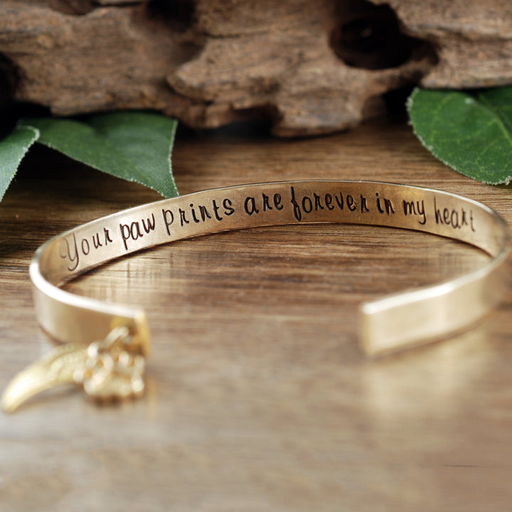 Personalized dog memorial bracelet clearance