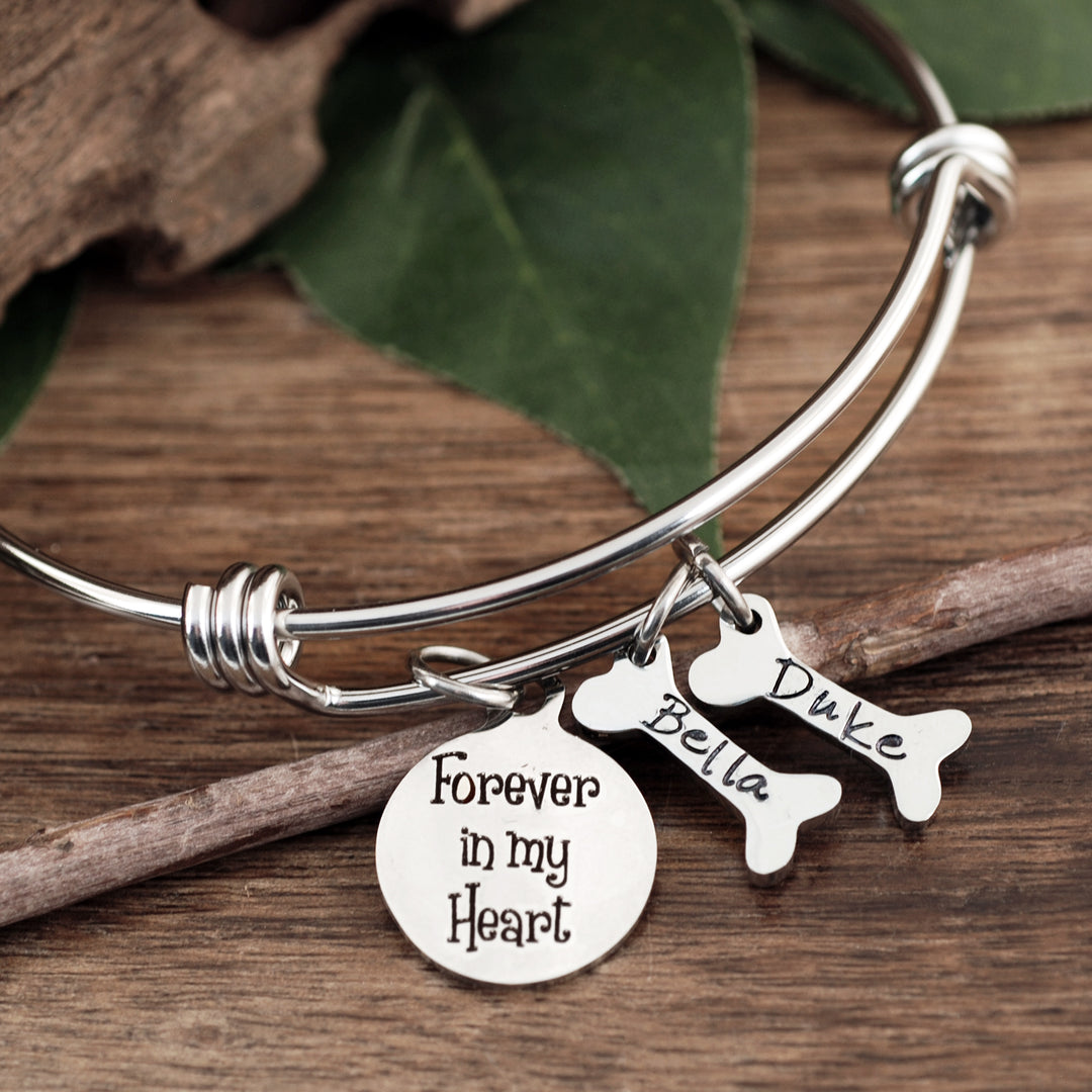 Pet Memorial Bracelet with Personalized Dog Bones Godfullness