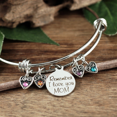Remember I love you MOM - Sterling Hearts Bracelet - Godfullness