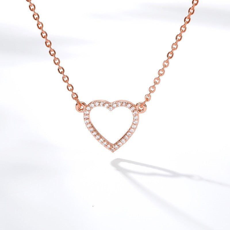 To my Daughter - Rose Gold Crystal Heart Necklace