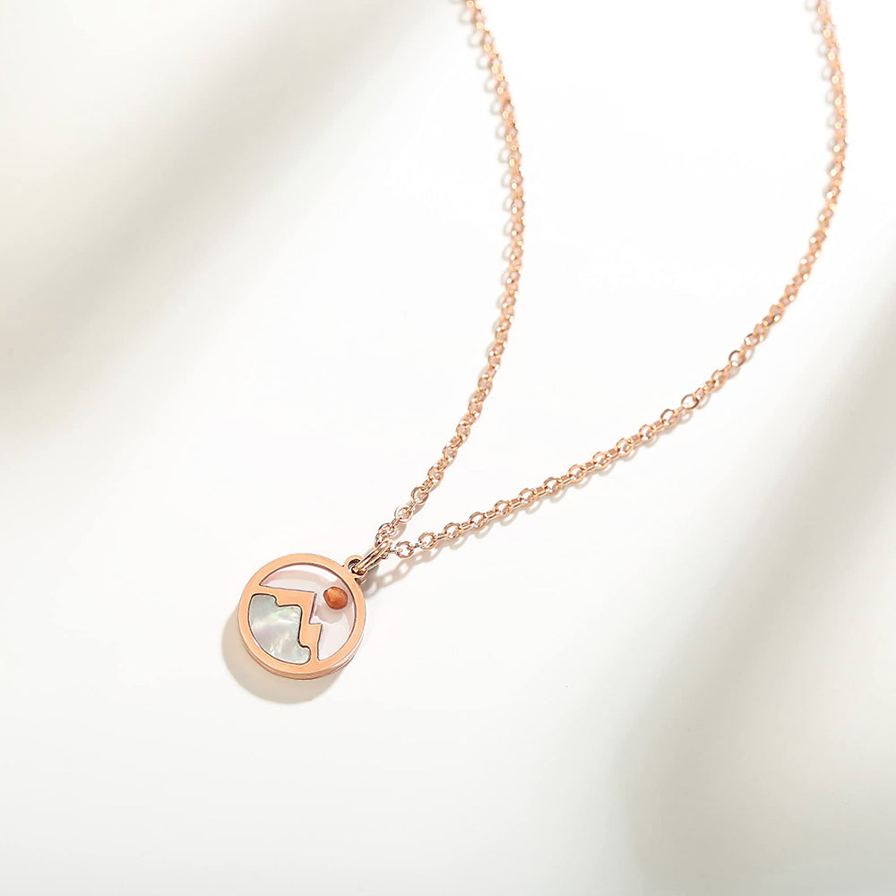 rose gold mustard seed necklace Mountain Mustard Seed Necklace Rose Gold