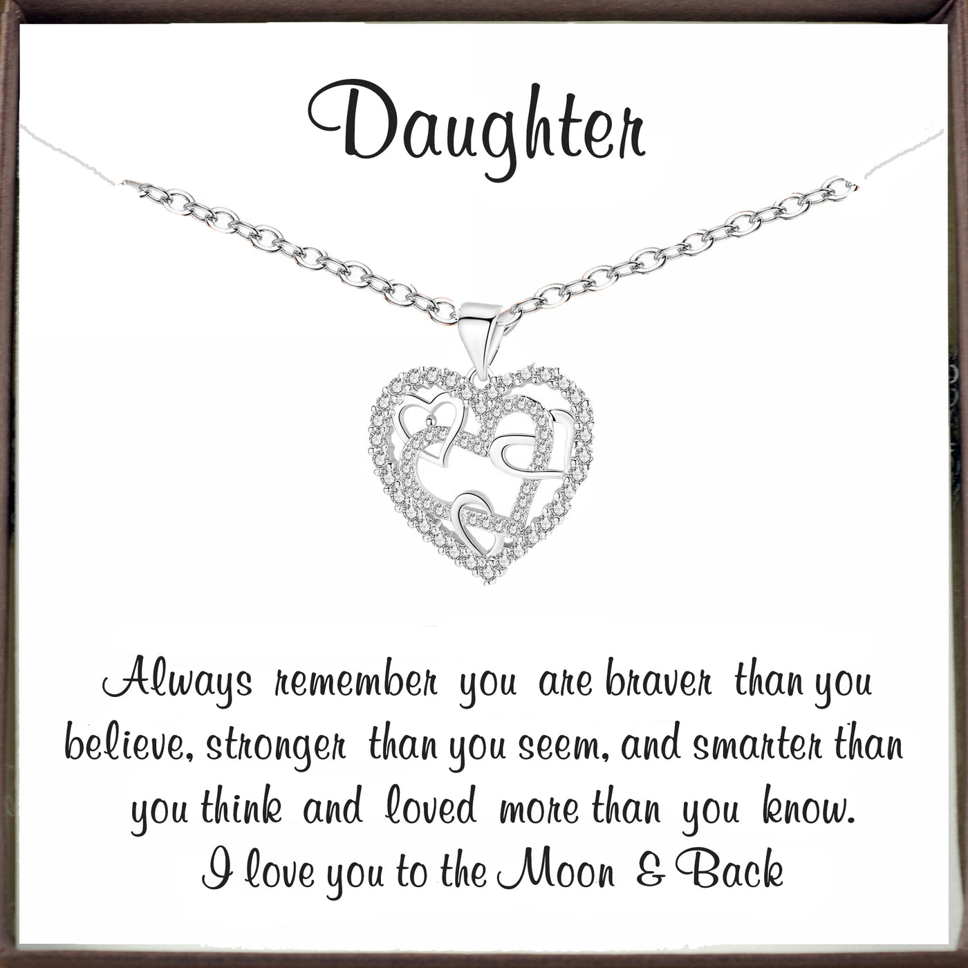 To my Daughter - Inspirational Heart Necklace - Godfullness