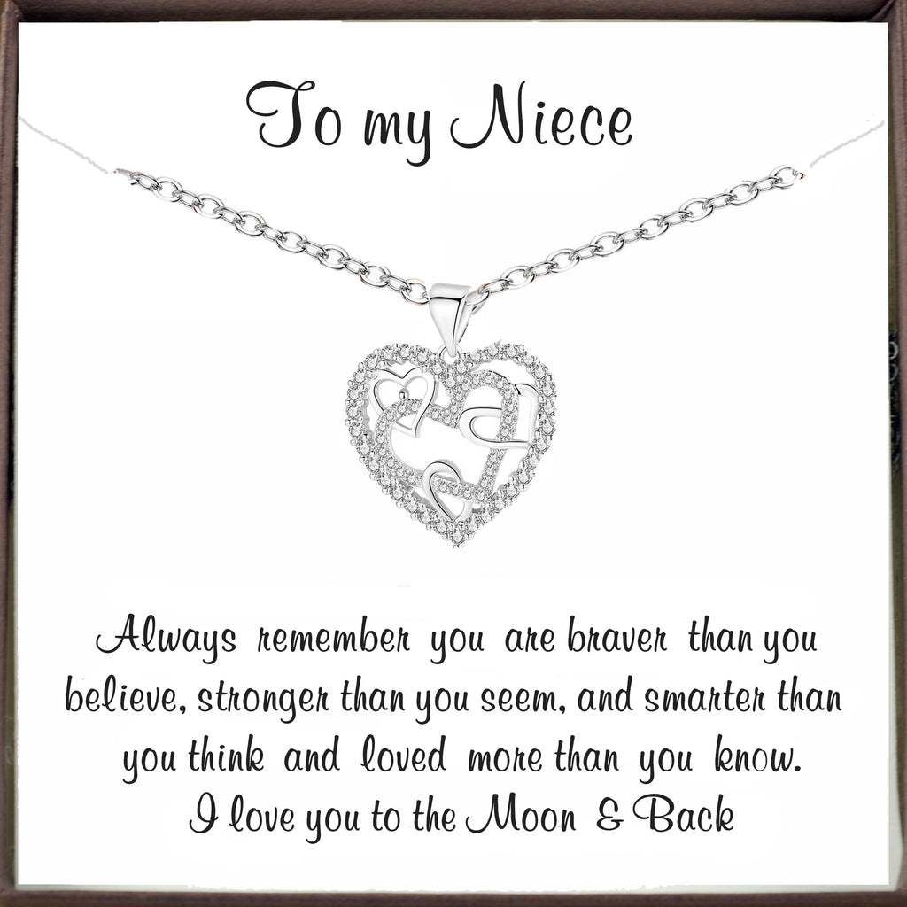 To my Niece Inspirational Heart Necklace Godfullness