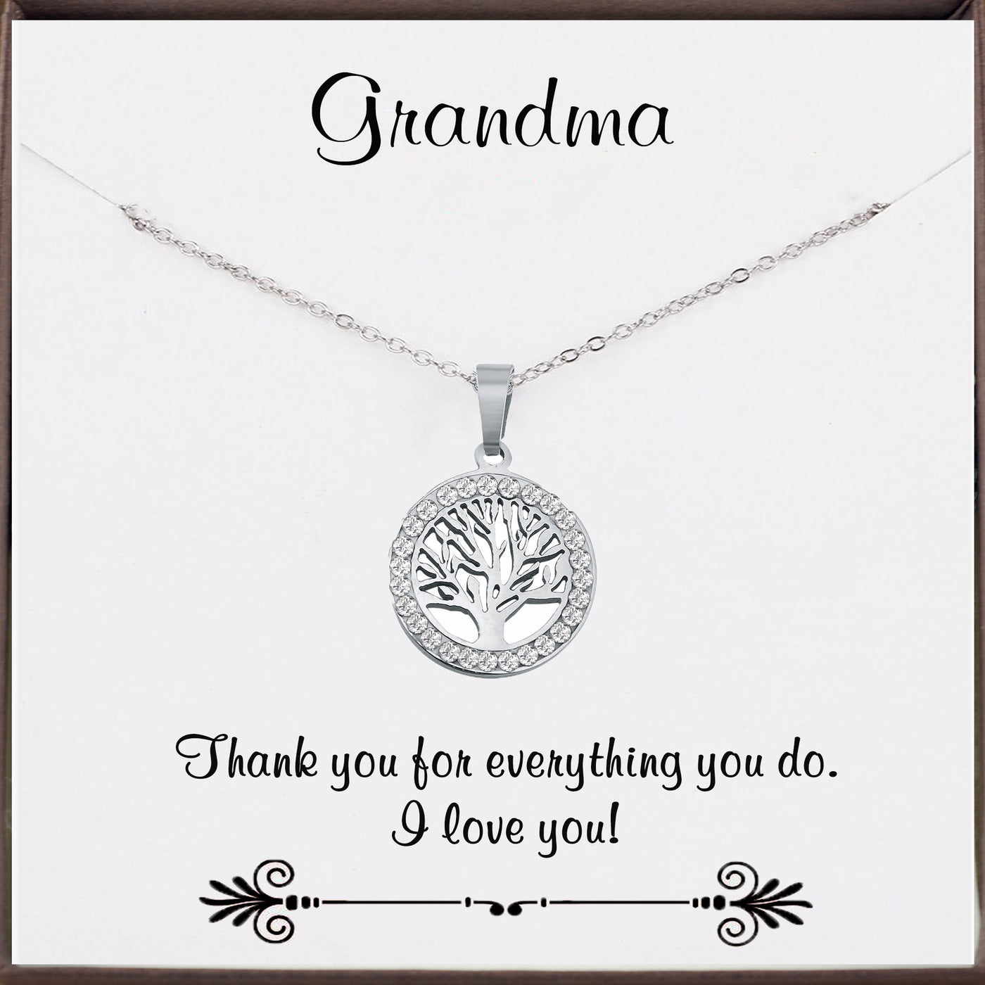 Family Tree Necklace for Grandma - Godfullness
