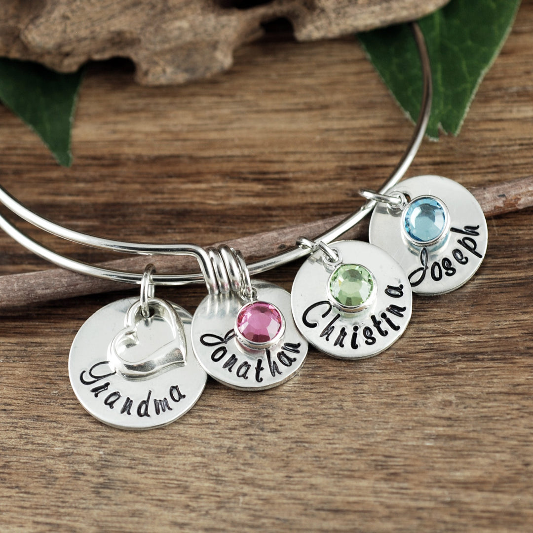 Personalized Grandma Bracelet w/ Sterling Silver Heart – Godfullness