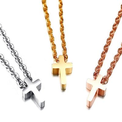 Gold Cross Confirmation Necklace for Goddaughter - Godfullness
