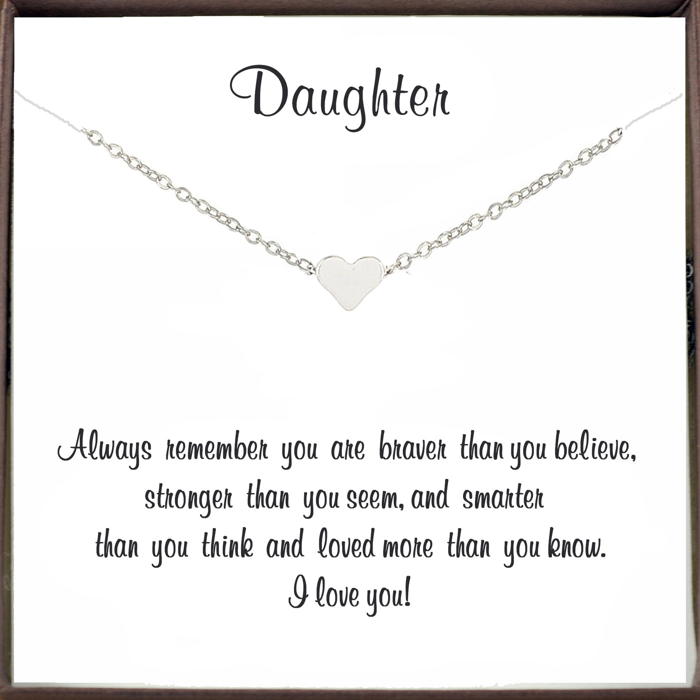 Inspirational Heart Necklace for Daughter - Godfullness