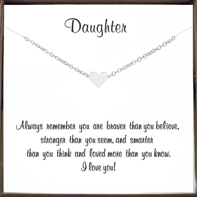 Inspirational Heart Necklace for Daughter - Godfullness