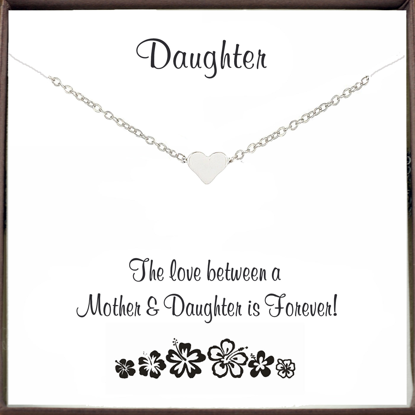 The love between a Mother and Daughter is Forever - Heart Necklace - Godfullness