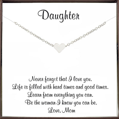 Dainty Heart Necklace for Daughter - Godfullness
