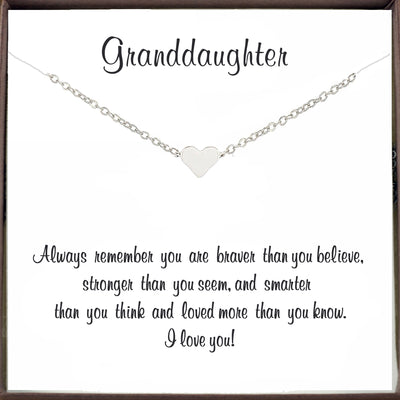 Dainty Heart Necklace for Granddaughter - Godfullness