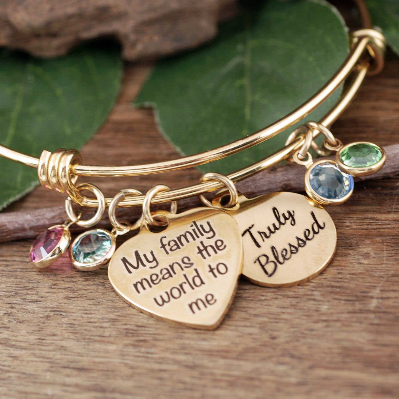 Personalized Family Bracelet with Birthstones - Godfullness