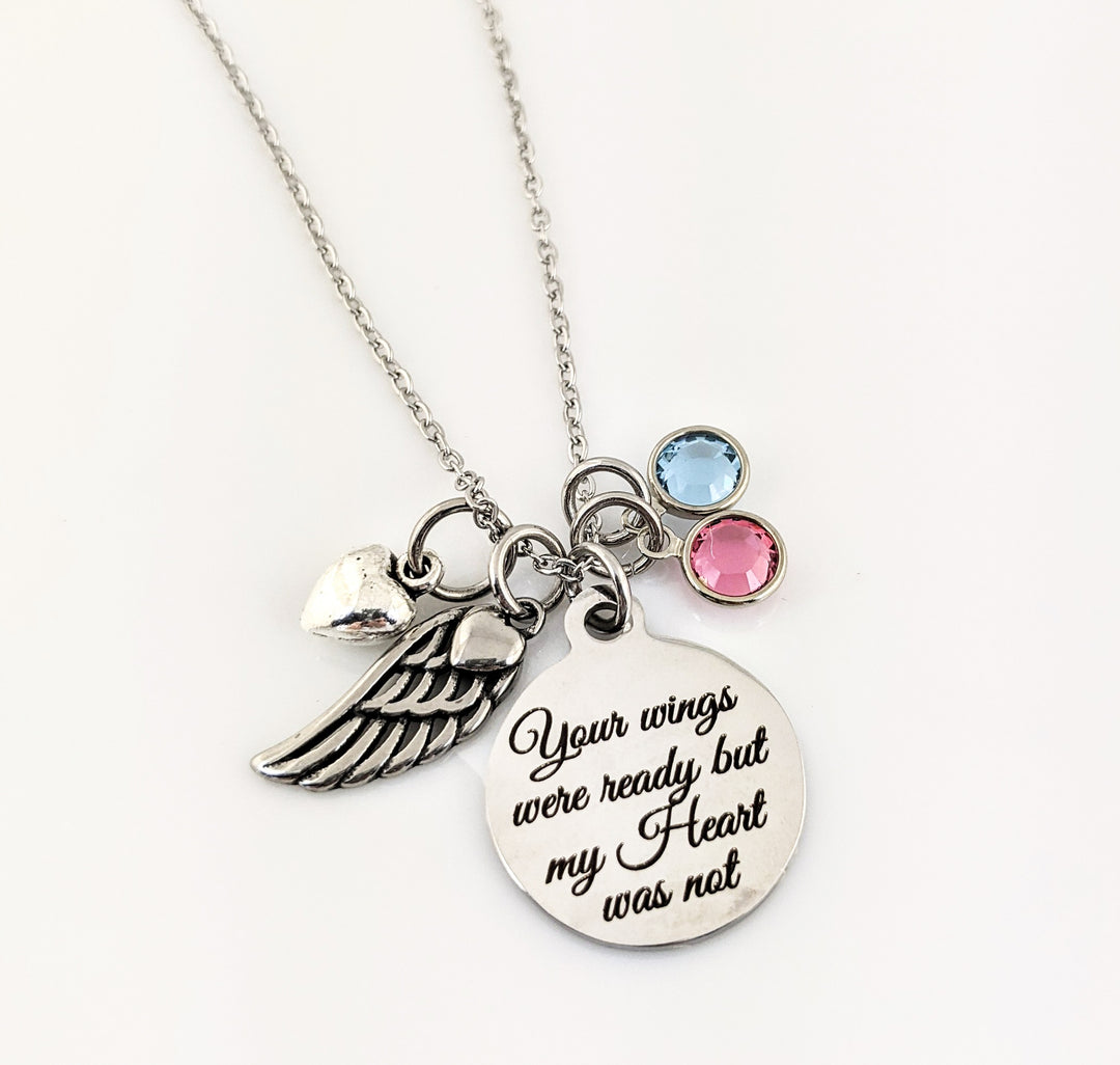 Your wings were ready but my Heart was not Memorial Necklace - Godfullness