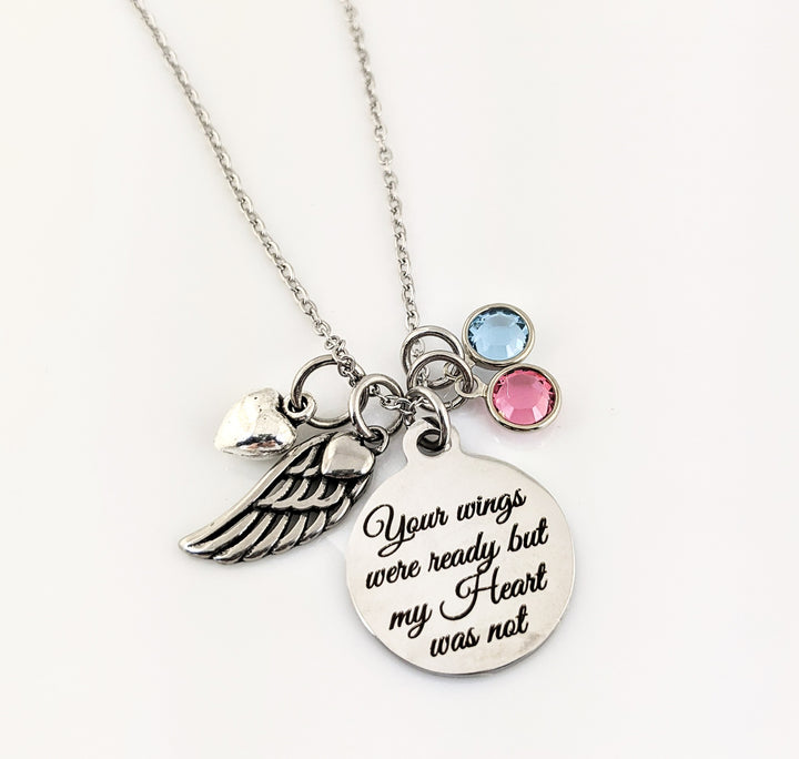 Your wings were ready but my Heart was not Memorial Necklace - Godfullness