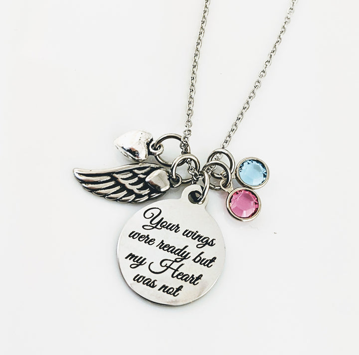 Your wings were ready but my Heart was not Memorial Necklace - Godfullness