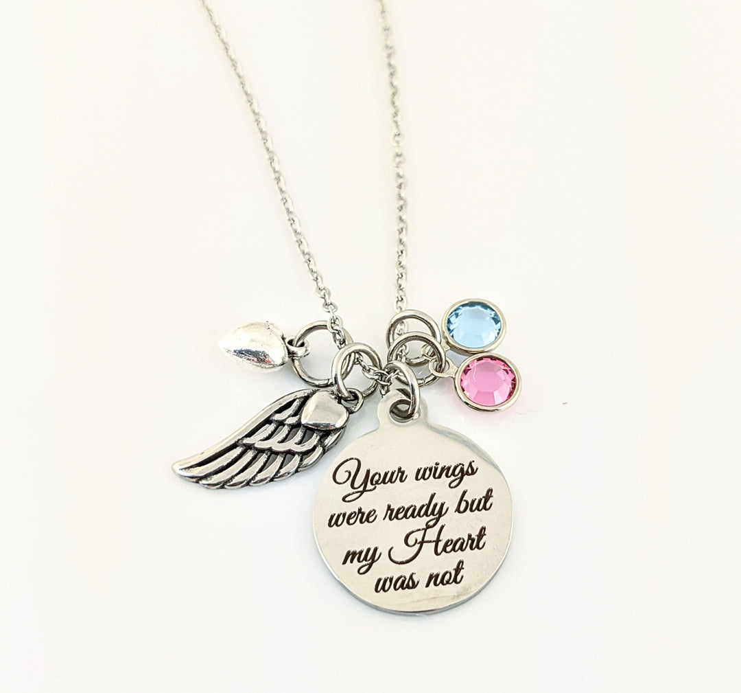 Your wings were ready but my Heart was not Memorial Necklace - Godfullness