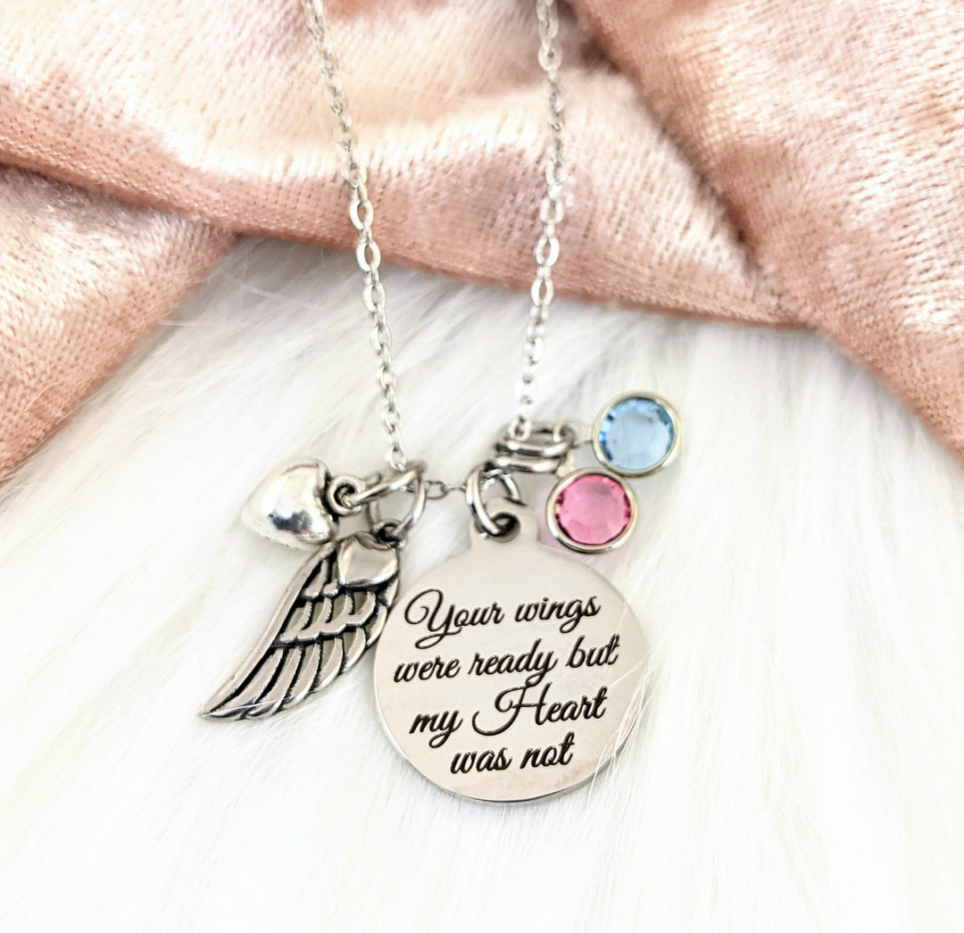Your wings were ready but my Heart was not Memorial Necklace - Godfullness