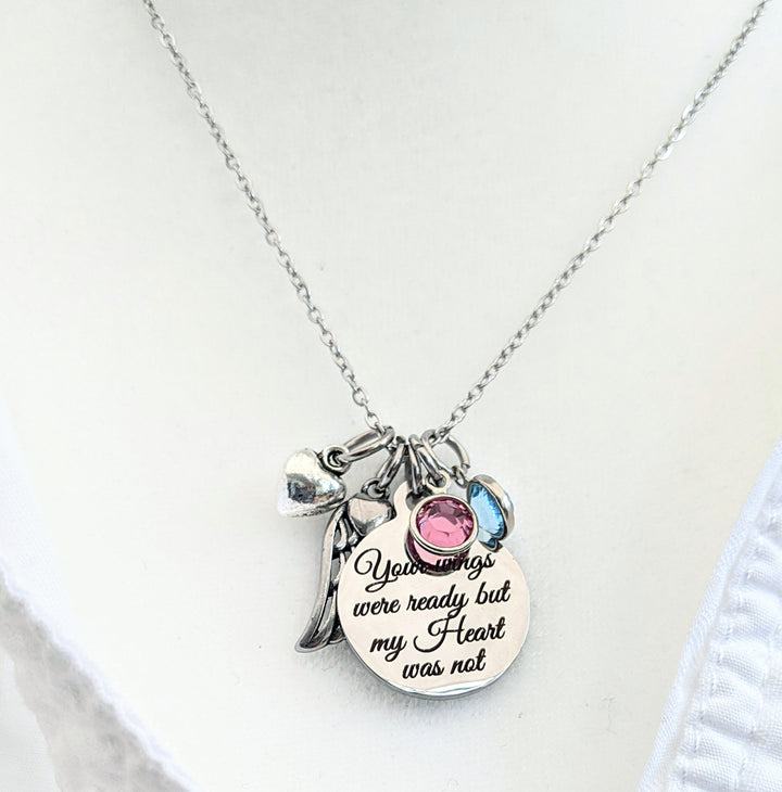 Your wings were ready but my Heart was not Memorial Necklace - Godfullness