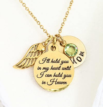 "I'll Hold You In My Heart" Memorial Necklace