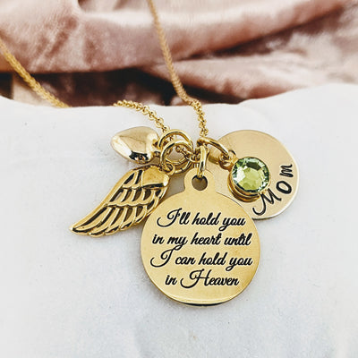 "I'll Hold You In My Heart" Memorial Necklace